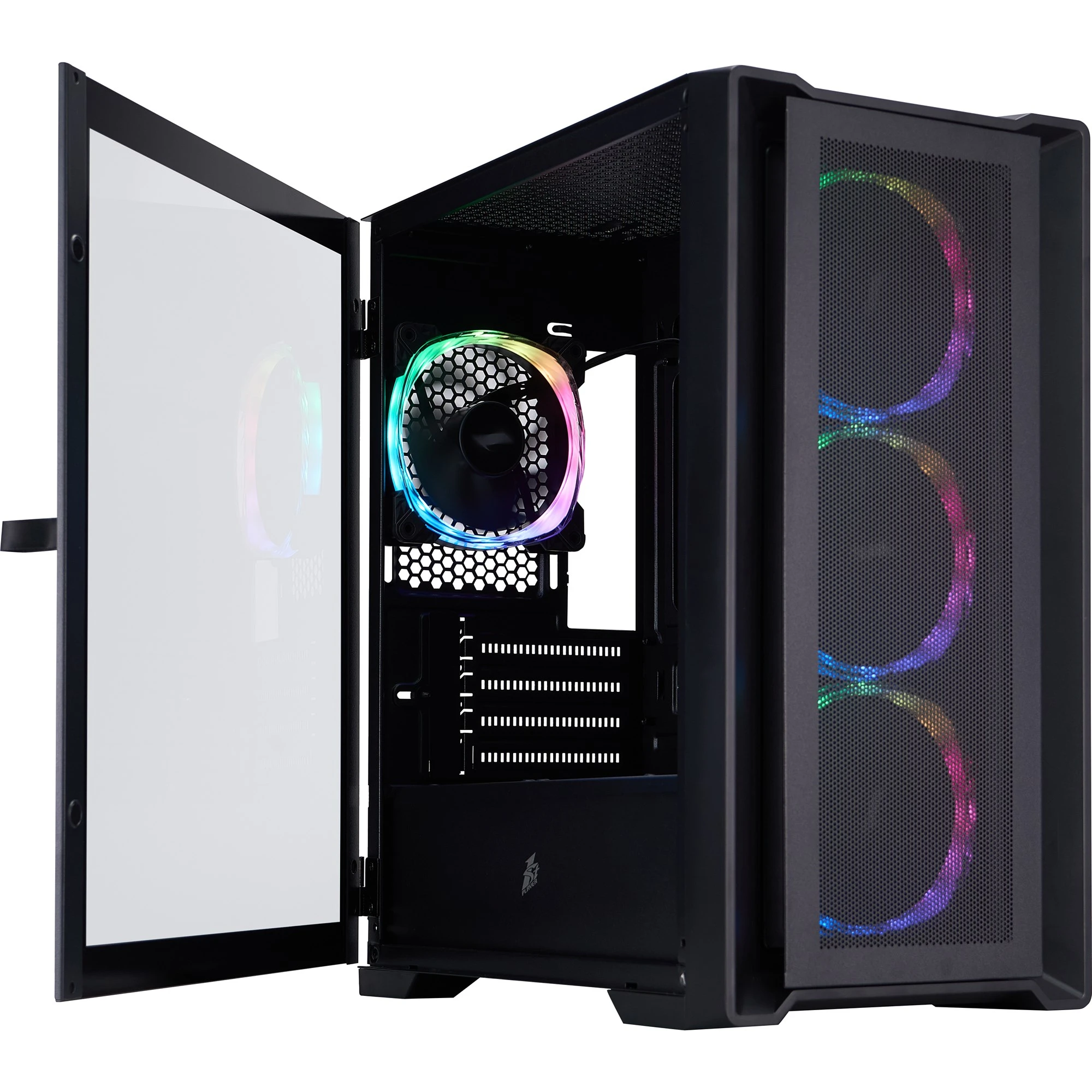 Корпус 1stPlayer T4-BK-4FS7 Black (UA)