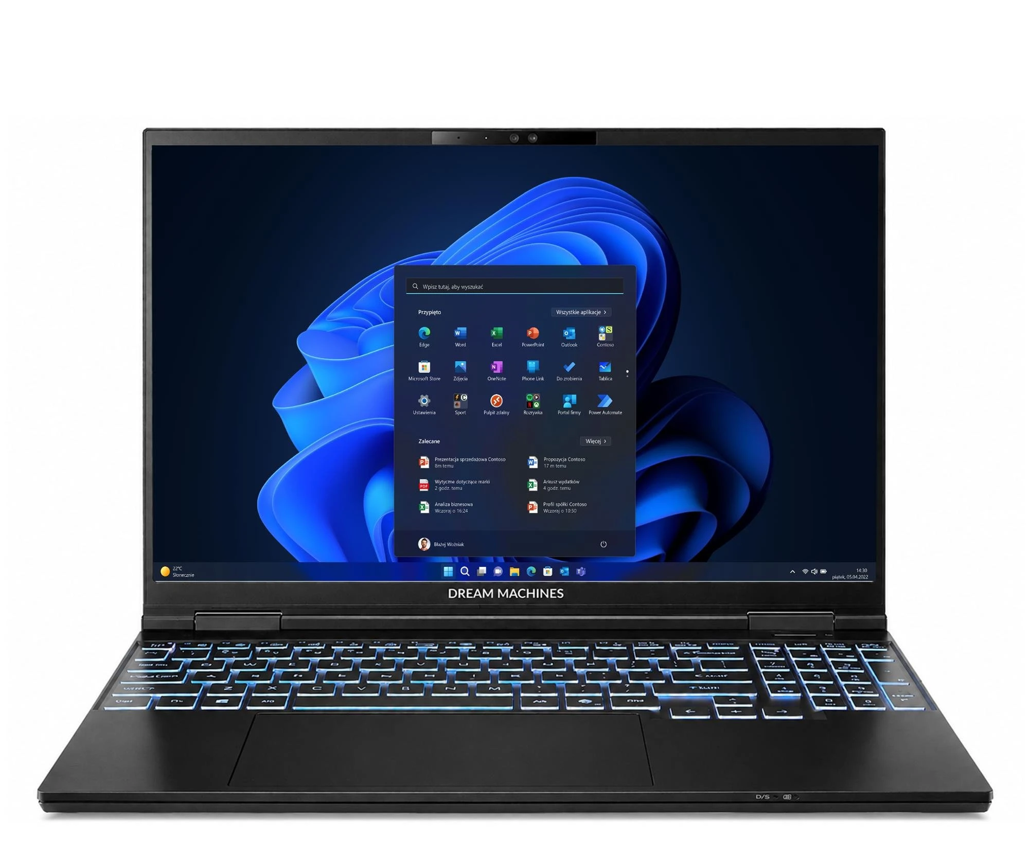 Ноутбук Dream Machines 15PL33 Ultra 7-356H/32GB/1TB/Win11PX RTX5070 OLED 165Hz (RS5070-15PL33)