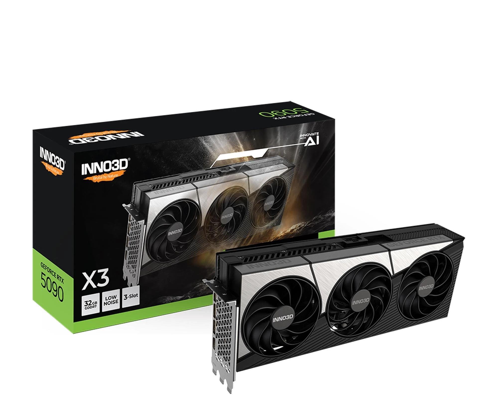 Видеокарта INNO3D GeForce RTX 5090 X3 32GB GDDR7 DLSS5 (N50903-32D7-17593928) EU
