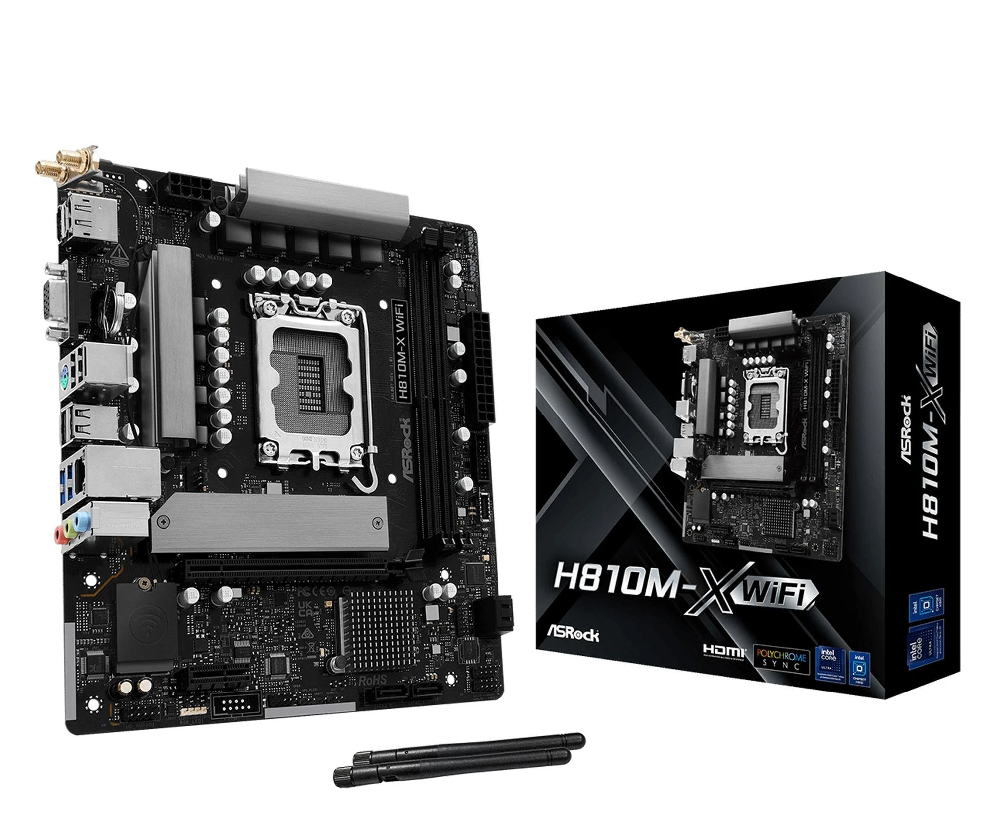 Материнська плата ASRock H810M-X WIFI (90-MXBS60-A0UAYZ) EU