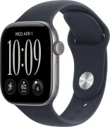 Apple Watch Series 12 GPS 42mm Space Gray Aluminum Case with Navy Blue Sport Band S/M (MJE74)
