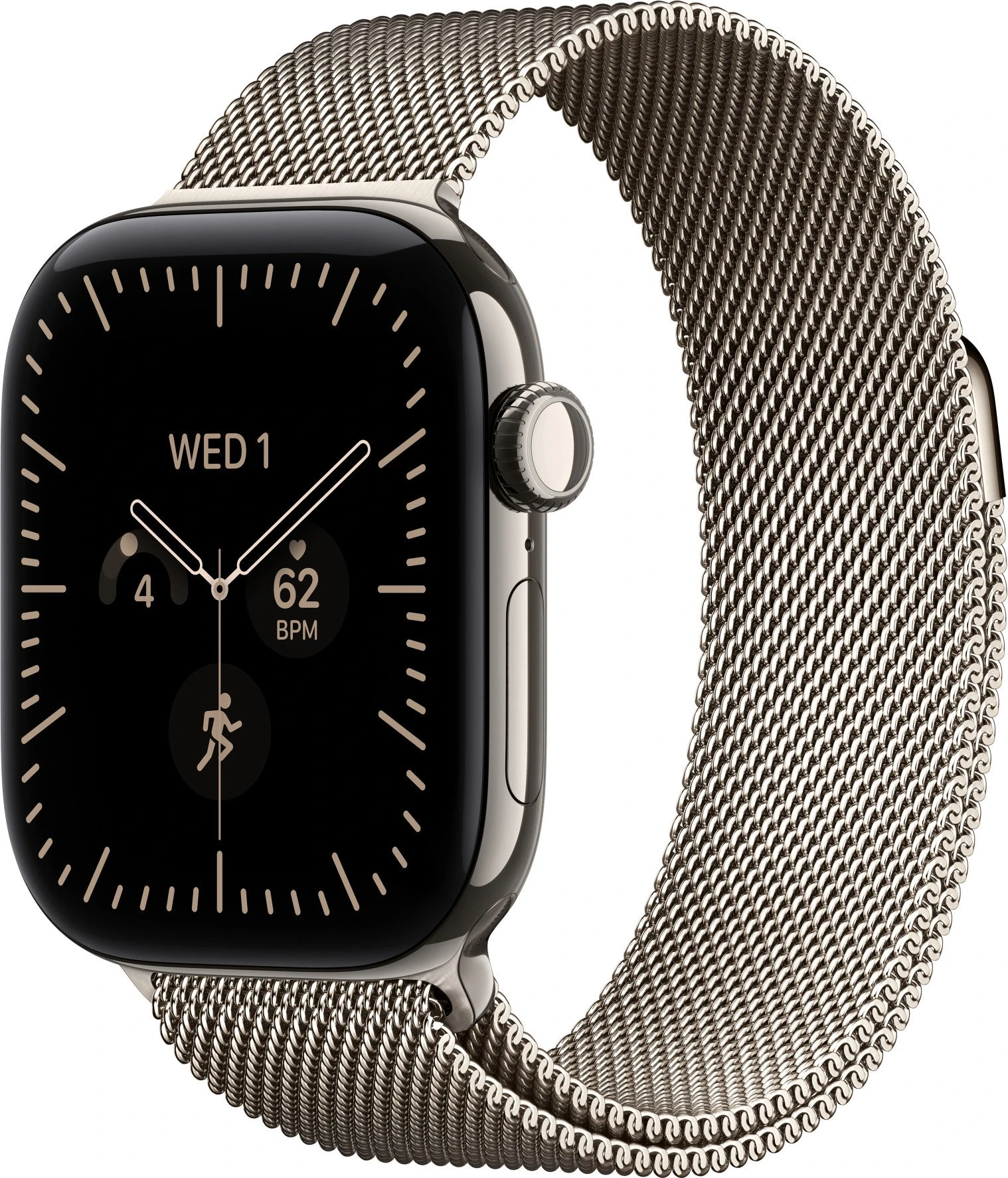 Годинники Apple Watch Series 12 GPS + Cellular 42mm Natural Titanium Case with Natural Milanese Loop (MJGH4)