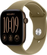 Apple Watch Series 12 GPS + Cellular 46mm Dark Bronze Aluminum Case with Olive Sport Band M/L (MJGE4)