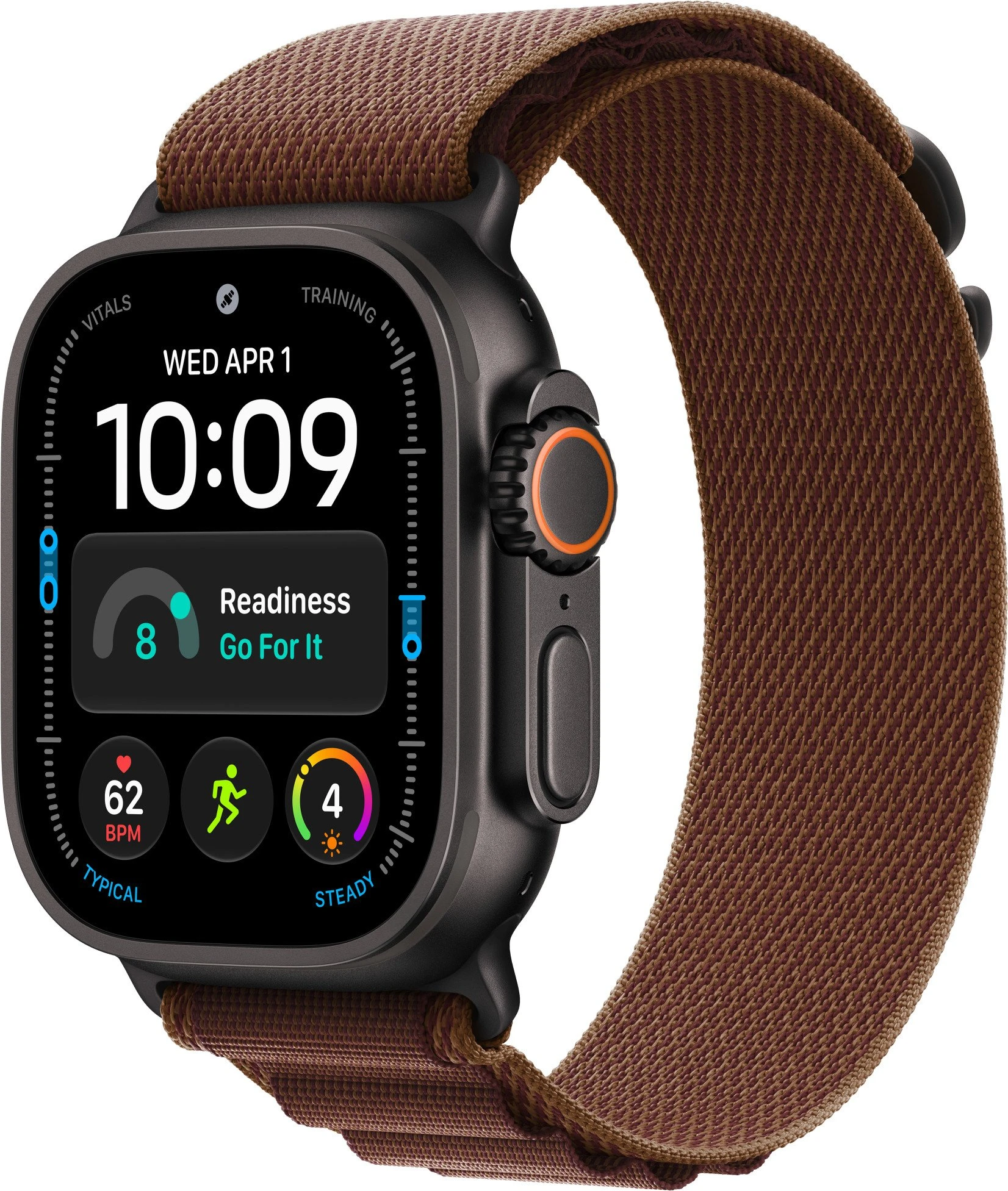 Годинники Apple Watch Ultra 4 Black Titanium Case with Burgundy Alpine Loop - Large (MJC24)