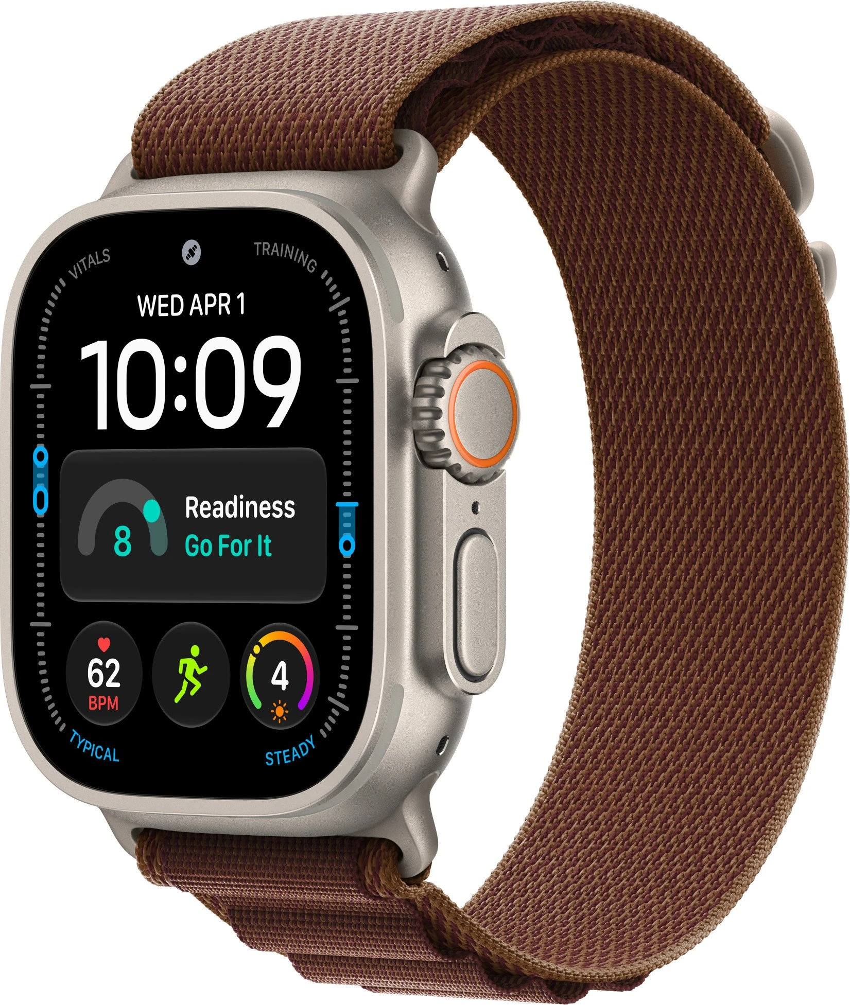 Годинники Apple Watch Ultra 4 Natural Titanium Case with Burgundy Alpine Loop - Large (MJCR4+MK7F4)