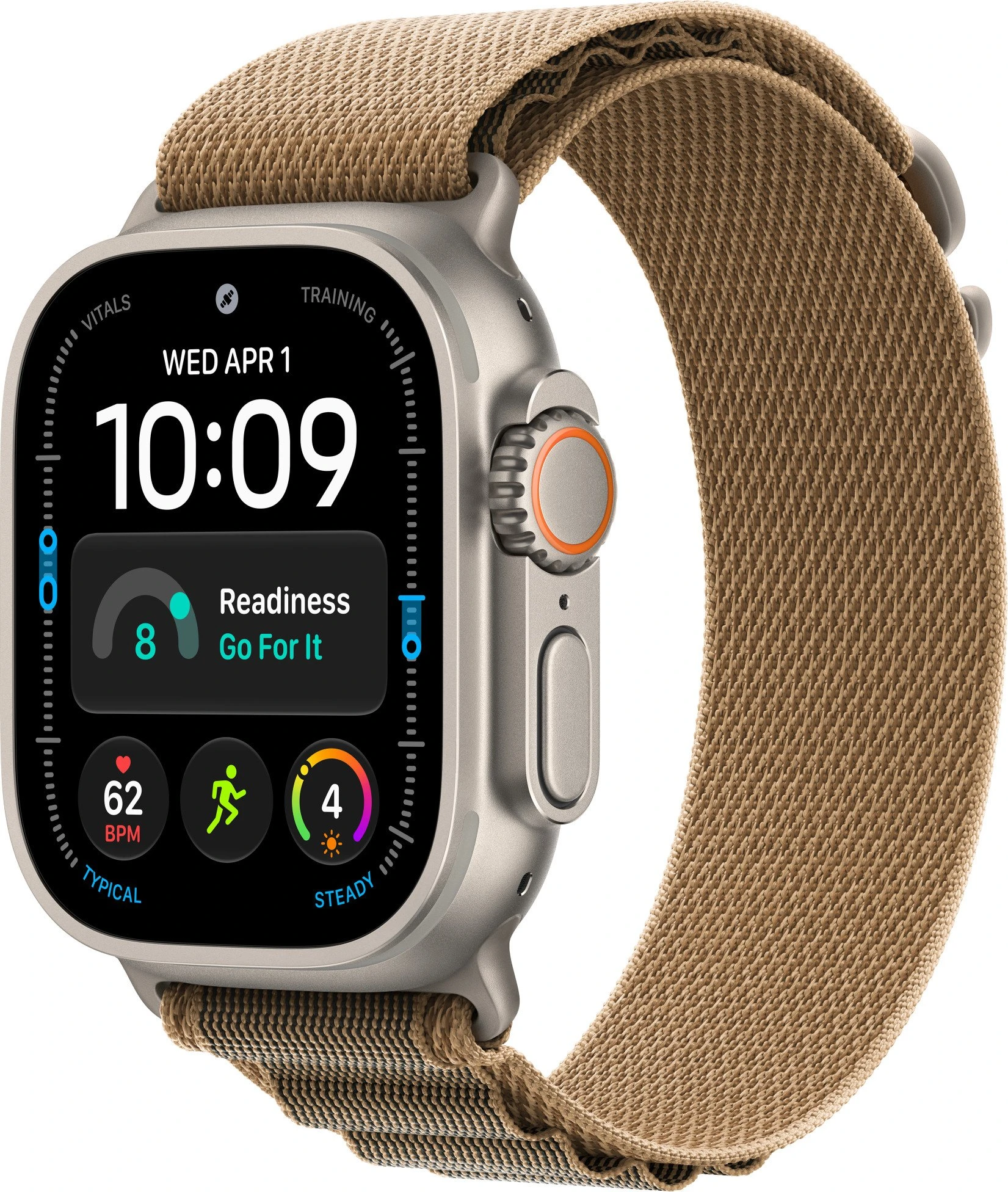 Годинники Apple Watch Ultra 4 Natural Titanium Case with Desert Alpine Loop - Large (MJAG4)