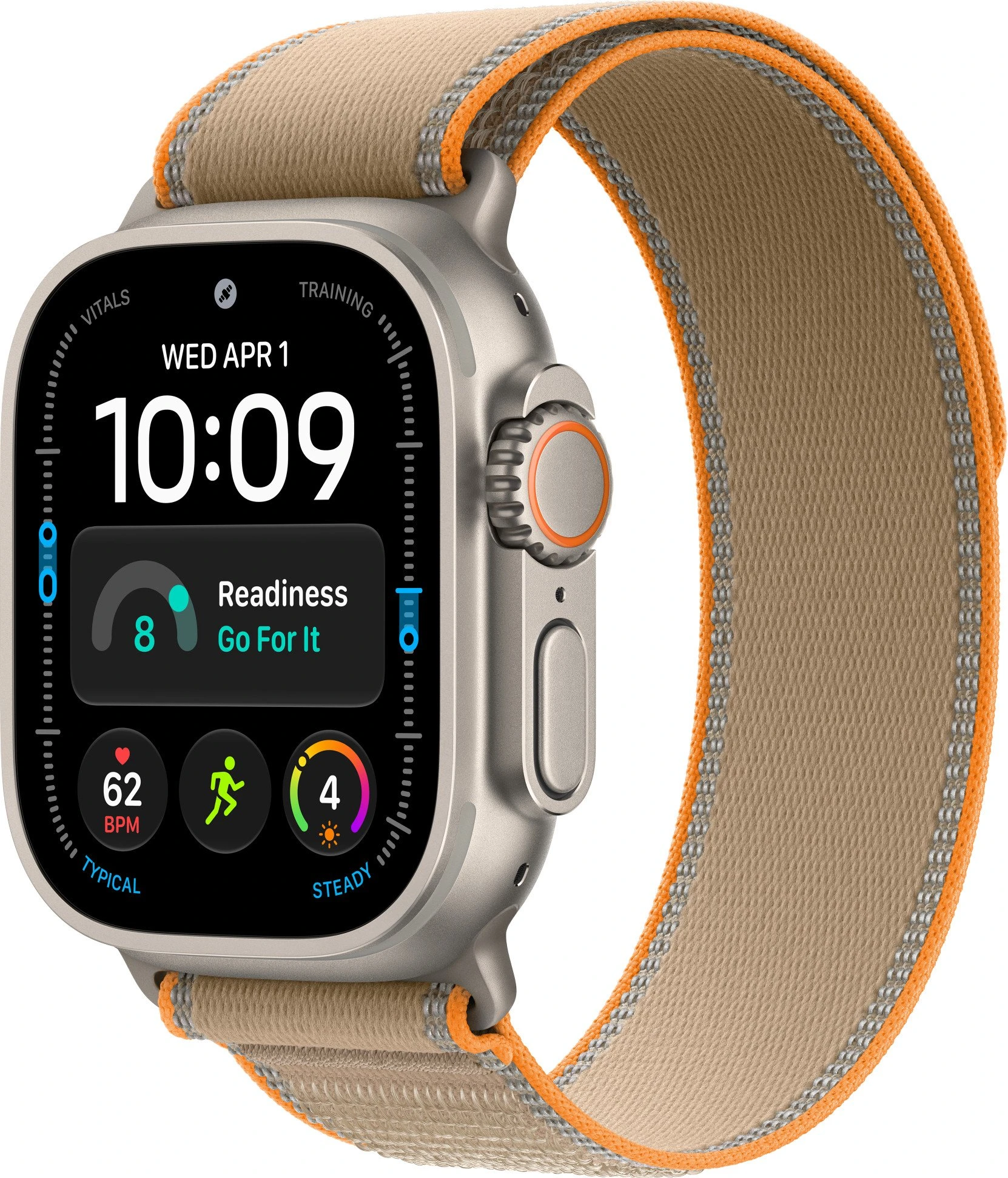 Годинники Apple Watch Ultra 4 Natural Titanium Case with Sand Trail Loop - S/M (MJAJ4)