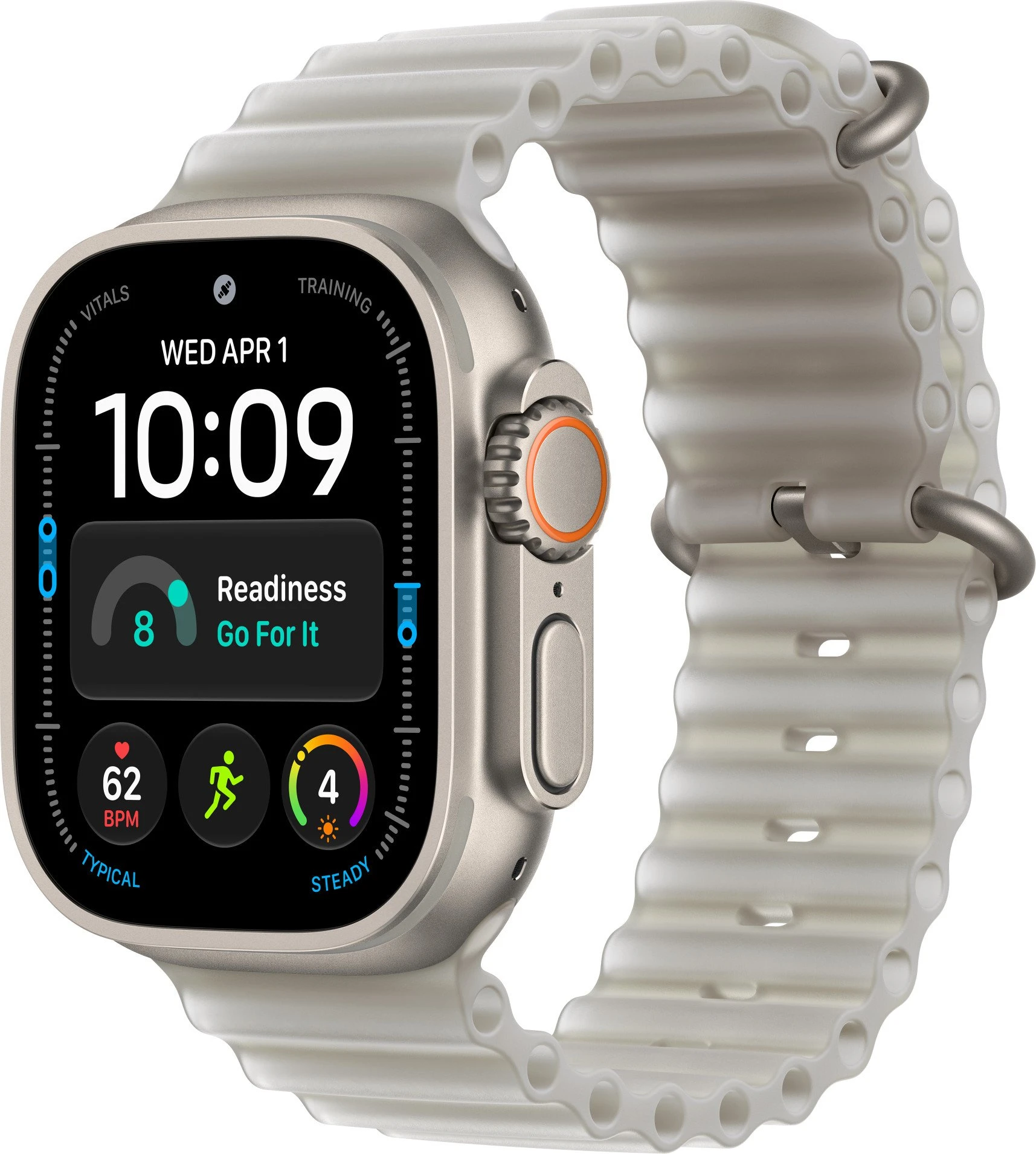 Годинники Apple Watch Ultra 4 Natural Titanium Case with Translucent Gray Ocean Band (MJAD4)
