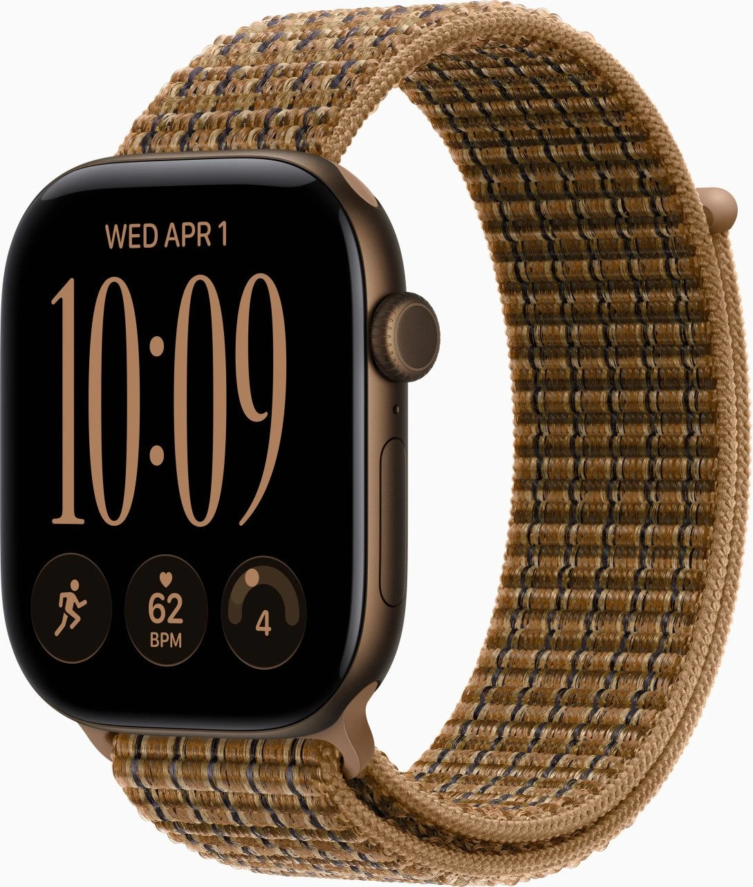 Годинники Apple Watch Series 12 GPS 46mm Dark Bronze Aluminum Case with Light Umber Plaid Sport Loop (MJFW4+MK894)