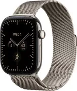Apple Watch Series 12 GPS + Cellular 46mm Natural Titanium Case with Natural Milanese Loop M/L (MJGQ4)