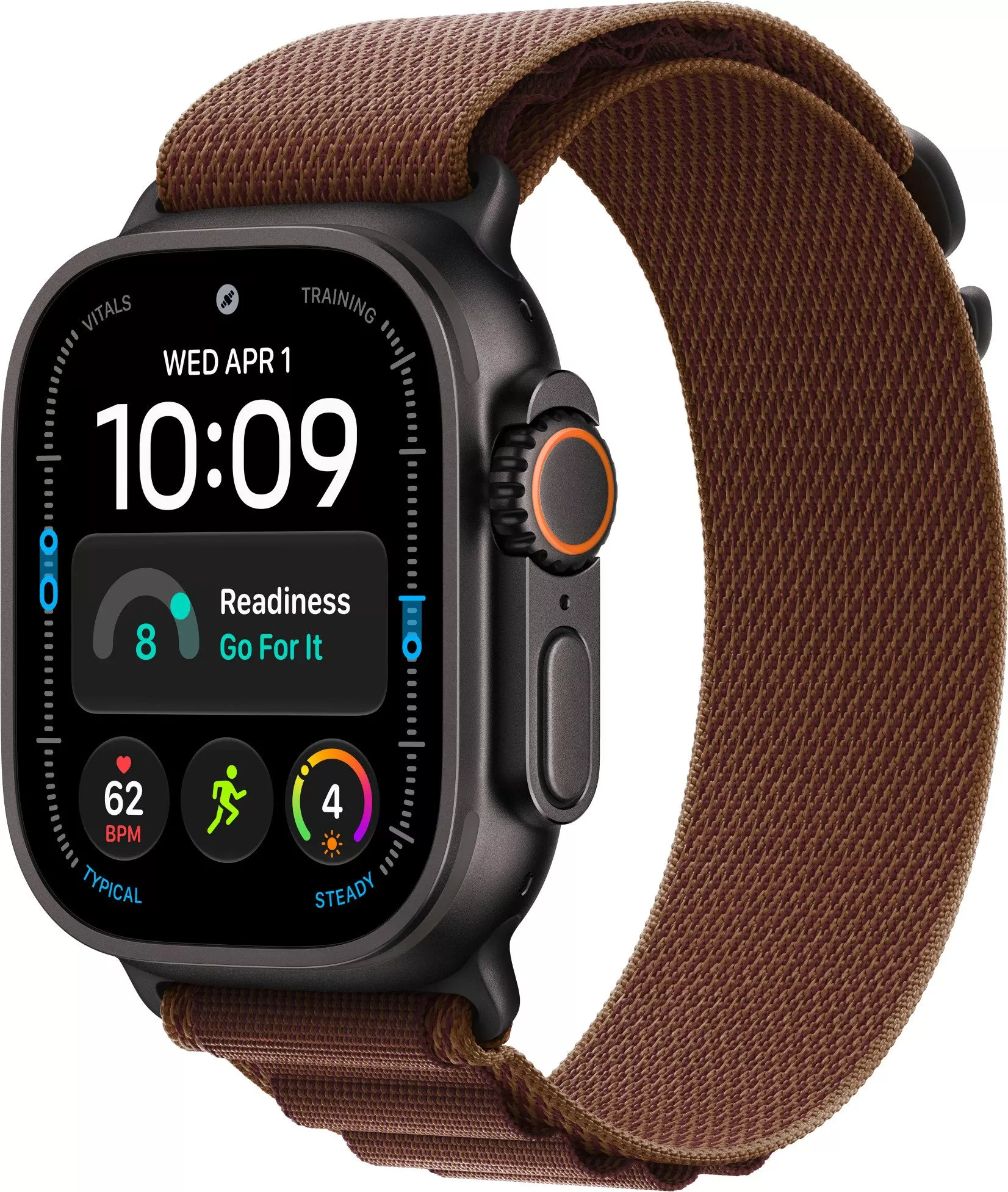 Годинники Apple Watch Ultra 4 Black Titanium Case with Burgundy Alpine Loop - Small (MJC04)
