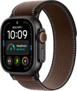 Apple Watch Ultra 4 Black Titanium Case with Dark Umber Trail Loop - M/L (MJCT4+MKAE4)
