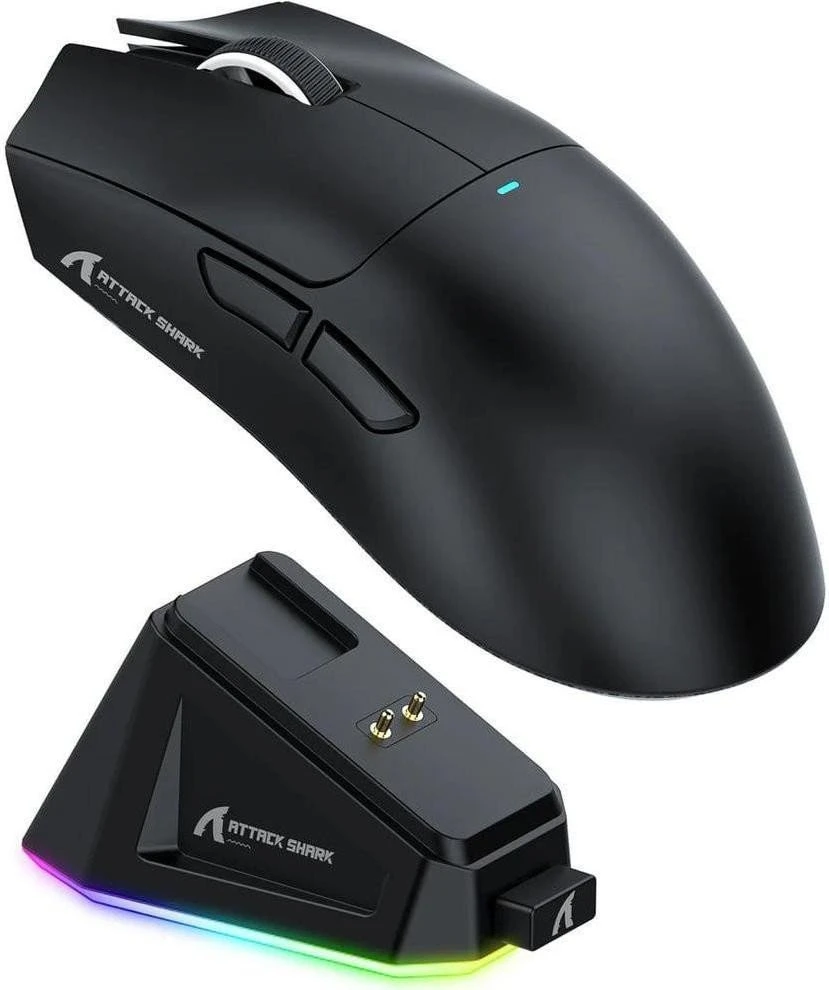 Мышь ATTACK SHARK X11 Wireless Gaming Mouse with Charging Dock Black (X11B_AS) (UA)