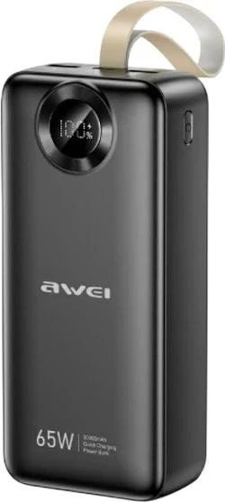 Мобильная батарея Awei PA-34 30000mAh 65W Black (6954284025324) (UA)