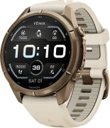 Смарт-часы Garmin Fenix 9 Pro 43mm Autumn Gold Titanium with Cream/French Gray Silicone Band (010-04335-25/26)