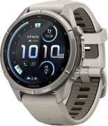 Смарт-часы Garmin Fenix 9 Pro inReach 43mm Titanium with Fog Gray/Dark Sandstone Silicone Band (010-04335-80/81)