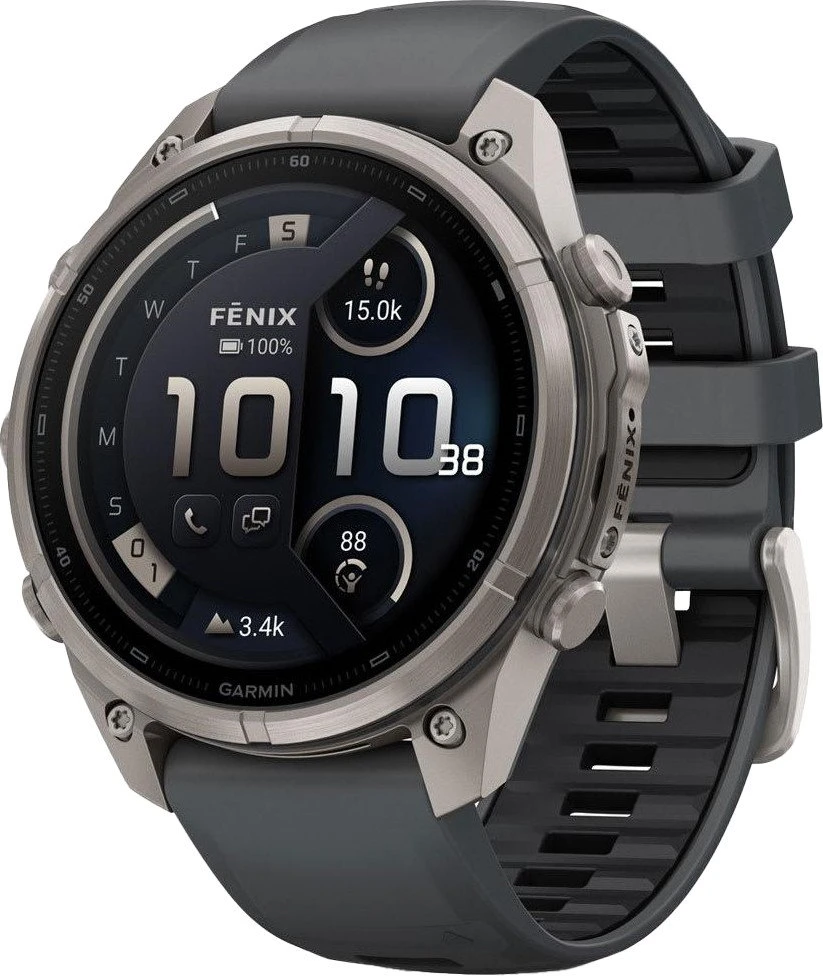 Смарт-часы Garmin Fenix 9 Pro inReach 47mm Titanium with Graphite/Black Silicone Band (010-04336-20/21)