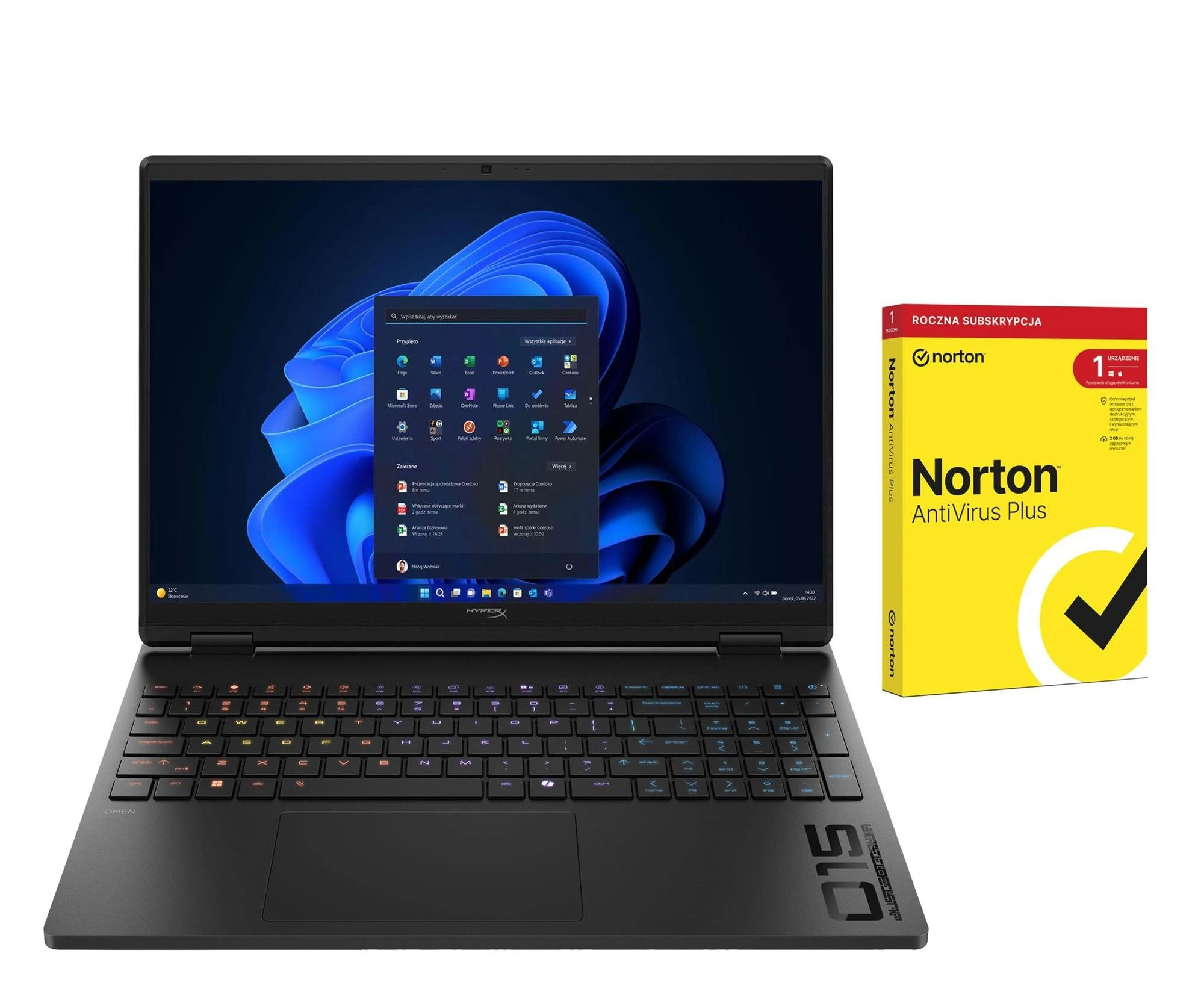 Ноутбук HyperX OMEN 15 Core i5-14500HX/24GB/512/Win11 RTX5060 + Norton (15-ga0071nwx (DG3W3EA))