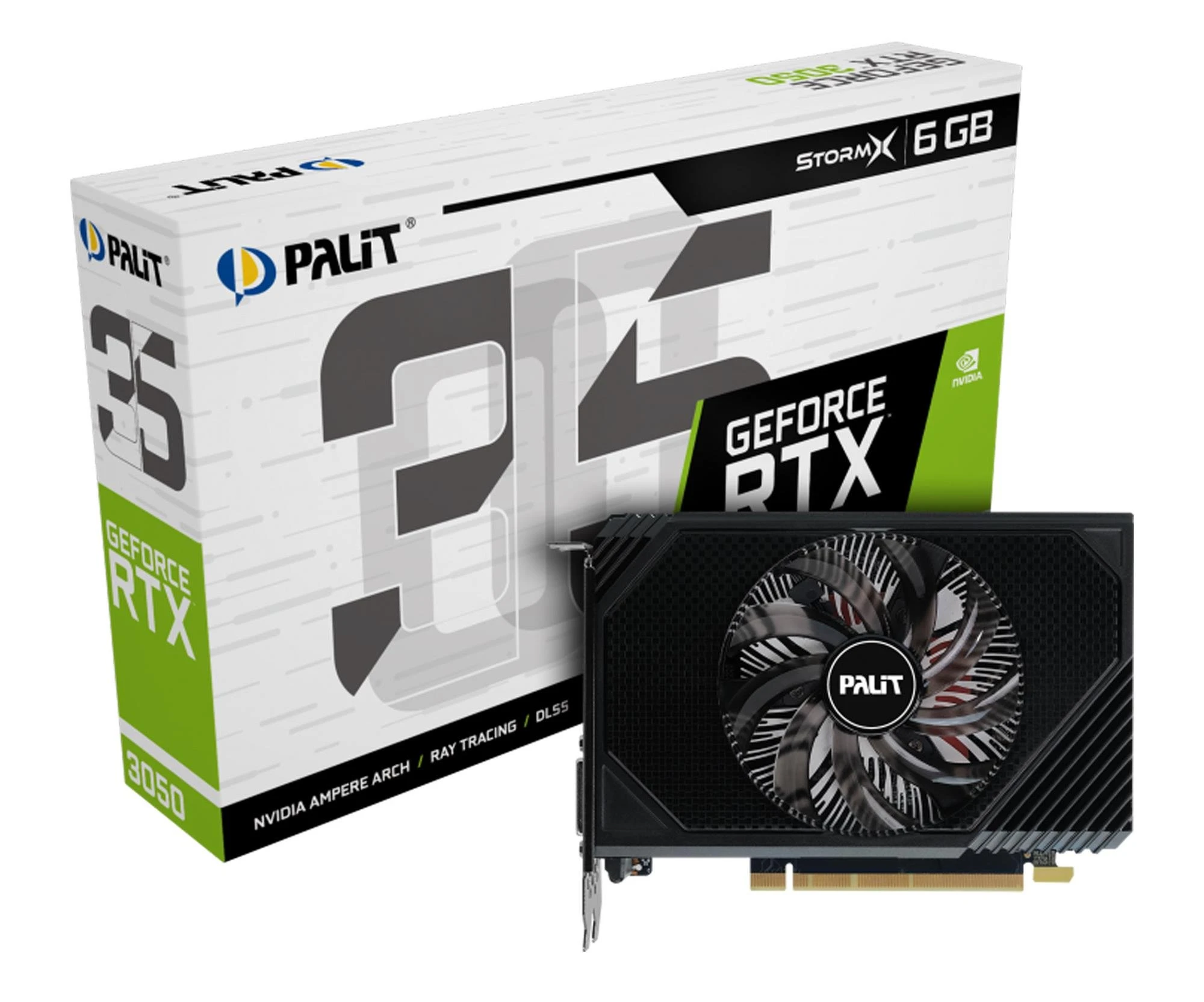 Видеокарта Palit GeForce  RTX3050 StormX 6GB GDDR6 (NE63050018JE-1072F) EU