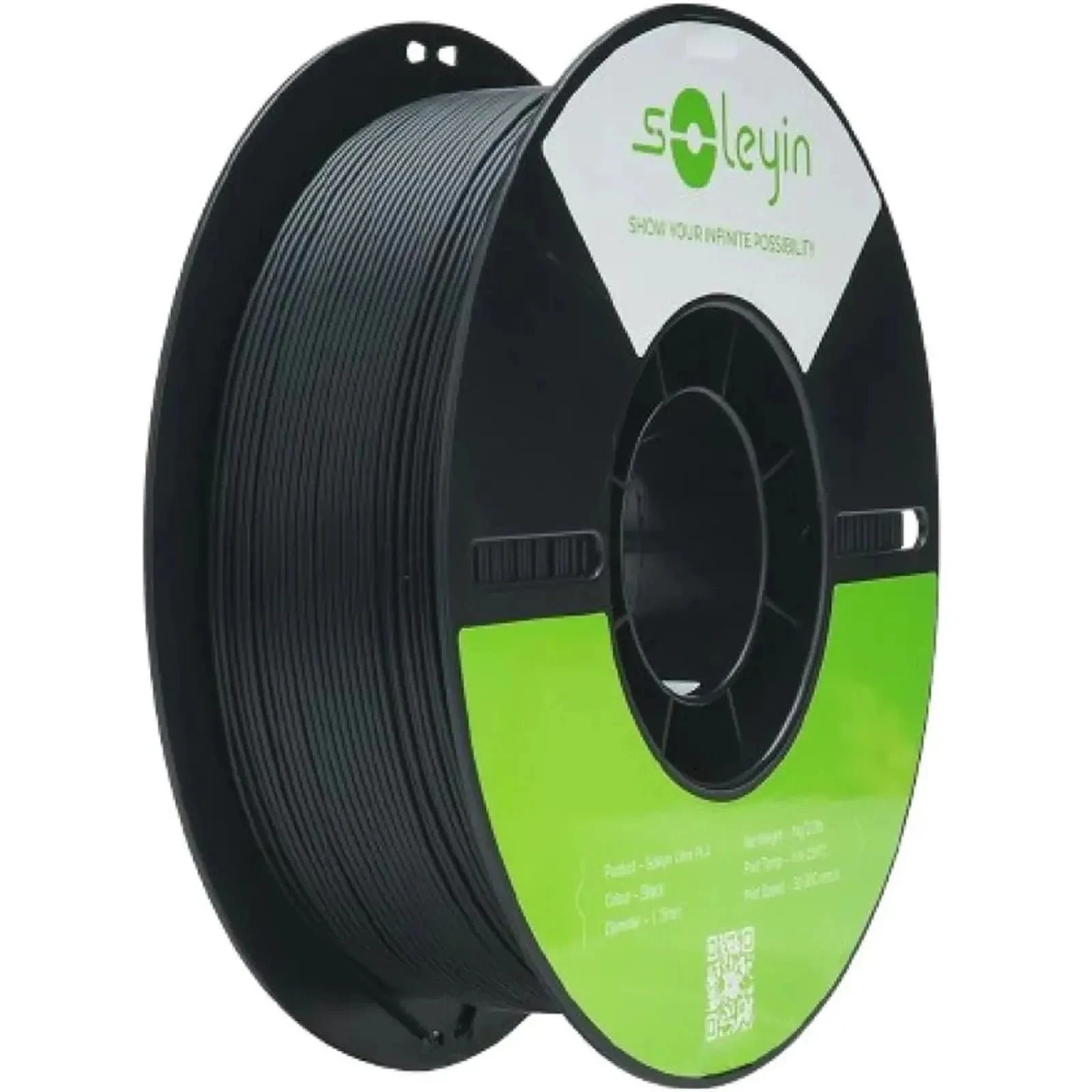 Пластик для 3D-принтера Creality Soleyin PLA ULTRA 1kg, 1.75mm, чорний (3301010500) (UA)