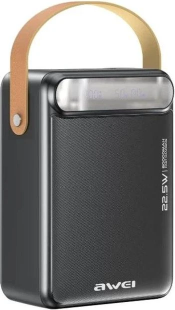 Мобильная батарея Awei P102K 80000mAh 22.5W Black (6954284026918) (UA)