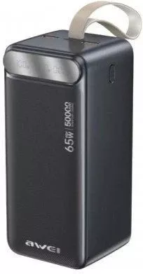 Мобільна батарея Awei PA-81 50000mAh 65W Black (6954284029551) (UA)