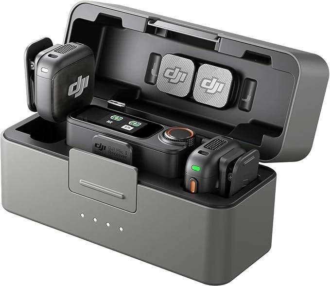 микрофонная радиосистема для камеры, для смартфона DJI Mic 3 2TX + 1RX + Charging Case (CP.RN.00000480.03)