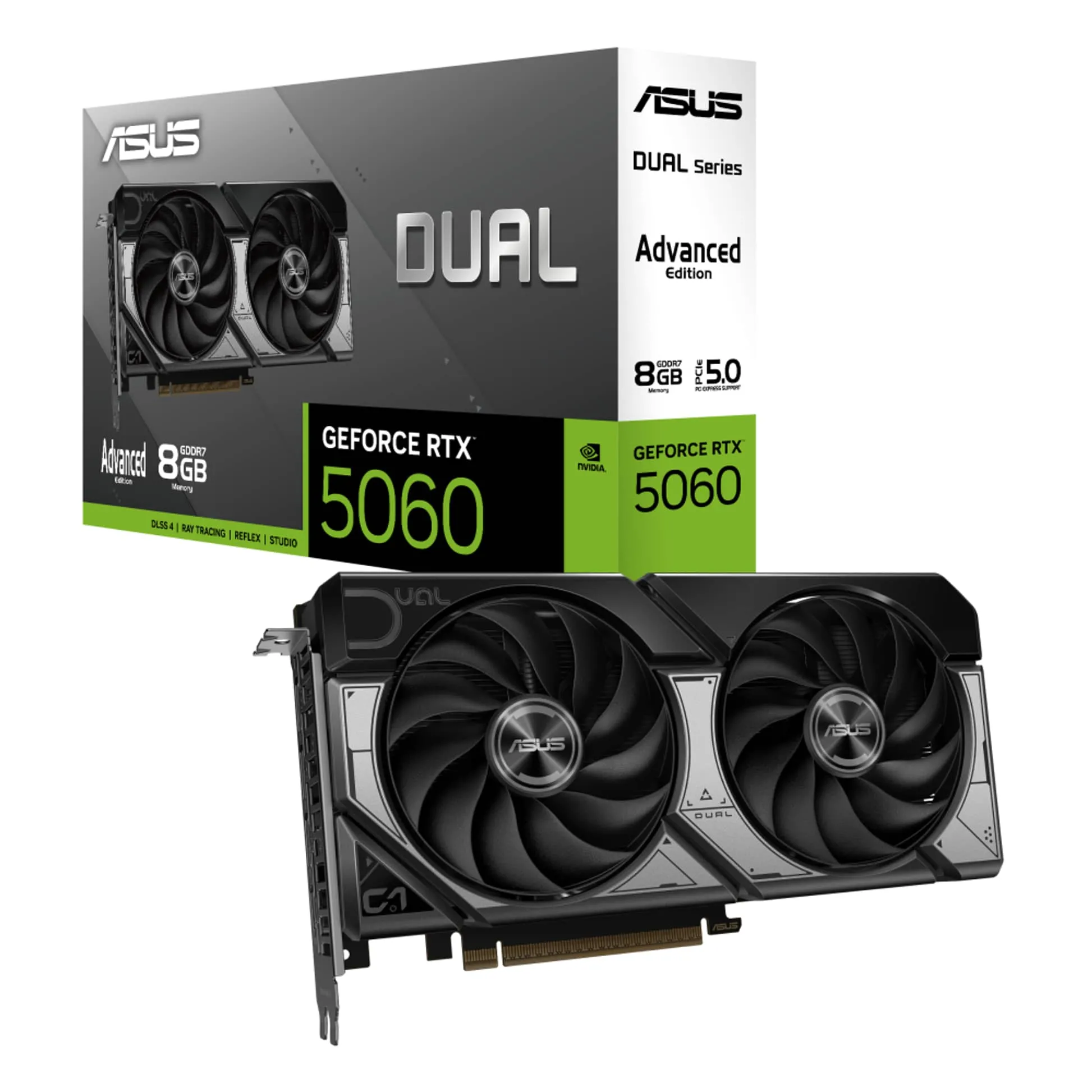 Видеокарта ASUS GeForce RTX5060 DUAL O8G ADVANCED (90YV0PS0-M0NA00) (UA)