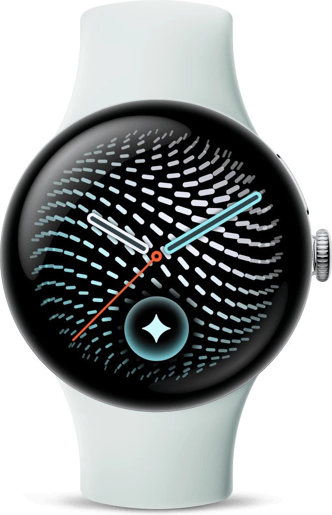 Смарт-годинники Google Pixel Watch 5 45mm Wi-Fi Полірований срібний алюмінієвий корпус / Fog Active Band
