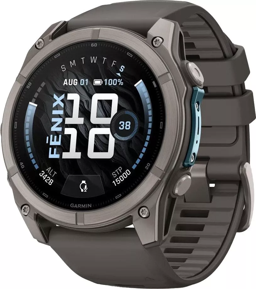 Смарт-часы Garmin Fenix 9 51mm Titanium with Pebble Gray Silicone Band (010-04763-00/01)