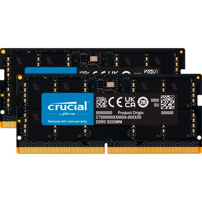 Оперативная память SoDIMM DDR5 64GB (2x32GB) 4800 MHz Micron (CT2K32G48C40S5)