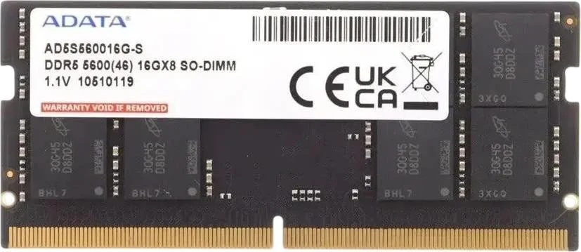 Оперативна пам'ять ADATA 16 GB SO-DIMM DDR5 5600 MHz Premier (AD5S560016G-S) (UA)