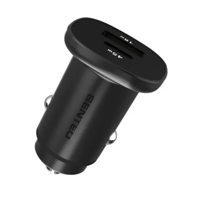 Автомобільний зарядний пристрій SENTEO Q-03 USB + USB-C PD/QC 63W 3A Black