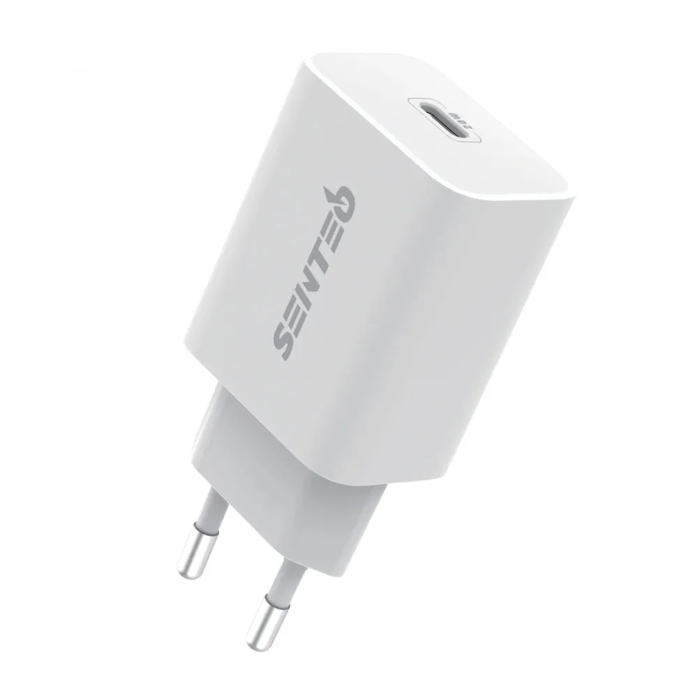Мережевий зарядний пристрій SENTEO Z-08 USB-C PD 20W White