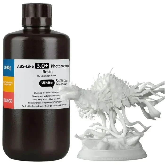 Фотополимерная смола ELEGOO Resin, ABS-like 3.0 plus 1кг, white (50.103.0242) (UA)