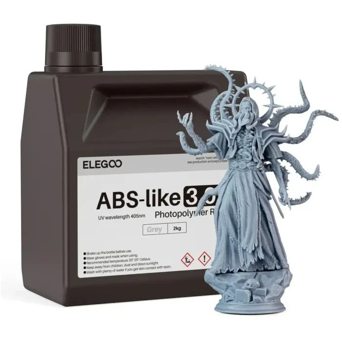 Фотополимерная смола ELEGOO Resin, ABS-like 3.0 plus 2кг, grey (50.103.0216) (UA)