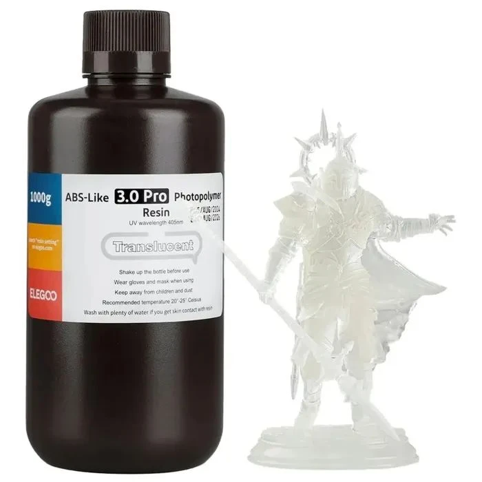 Фотополимерная смола ELEGOO Resin, ABS-like 3.0 pro 1кг, semitransparent (50.103.0251) (UA)