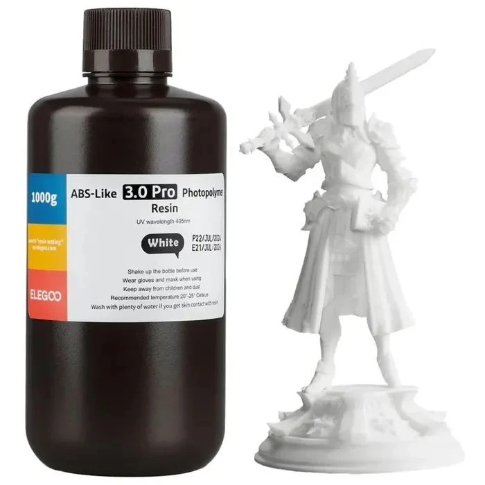 Фотополимерная смола ELEGOO Resin, ABS-like 3.0 pro 1кг, white (50.103.0245) (UA)