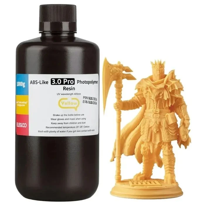 Фотополимерная смола ELEGOO Resin, ABS-like 3.0 pro 1кг, yellow (50.103.0257) (UA)