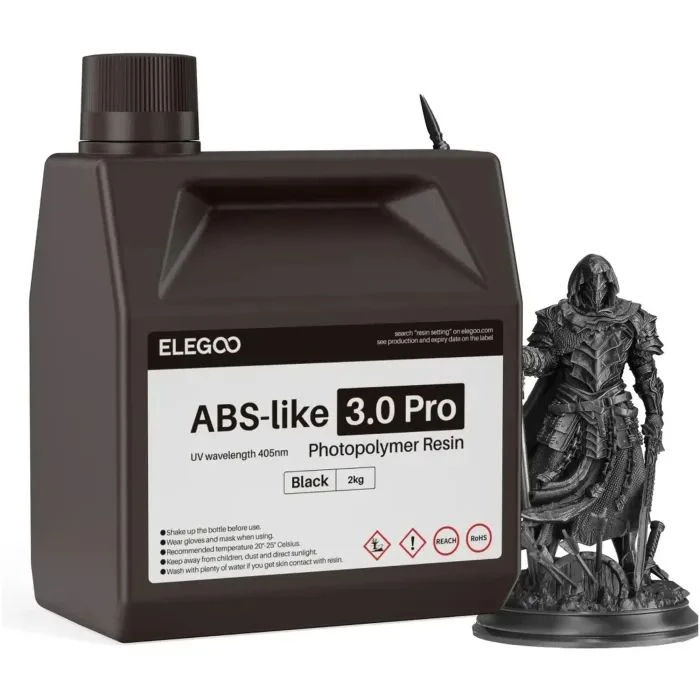 Фотополимерная смола ELEGOO Resin, ABS-like 3.0 pro 2кг, black (50.103.0234) (UA)