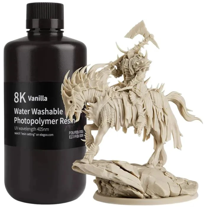 Фотополимерная смола ELEGOO Resin, Water Washable 8K, 1кг, vanilla (50.103.0141) (UA)