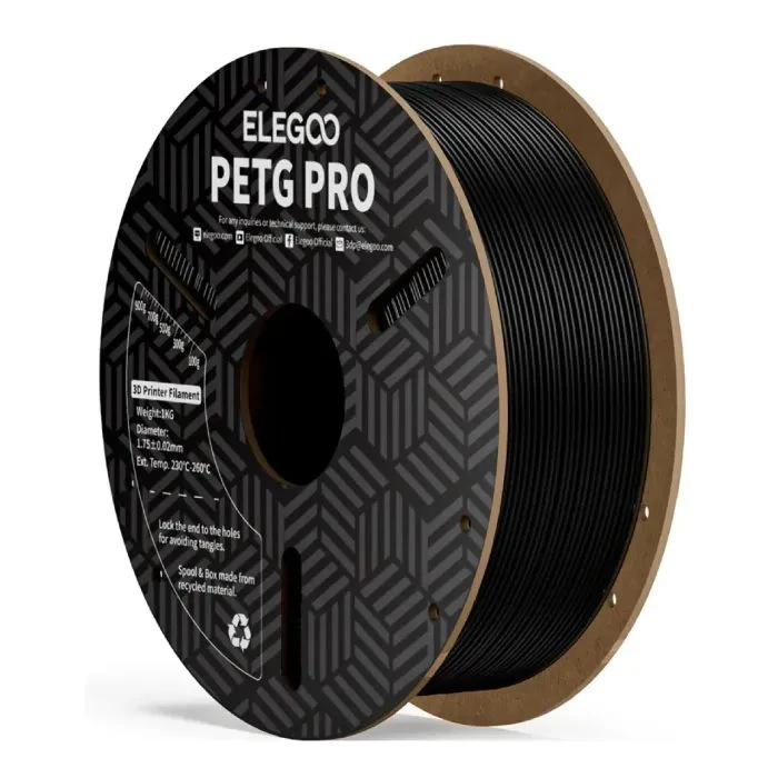 Пластик для 3D-принтера ELEGOO PETG PRO 1кг, 1.75мм, black (50.203.0198) (UA)