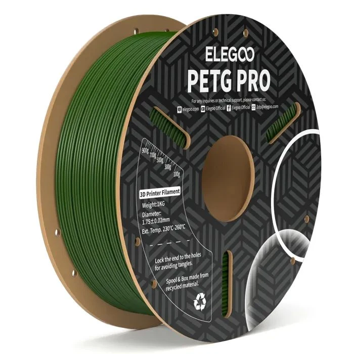 Пластик для 3D-принтера ELEGOO PETG PRO 1кг, 1.75мм, olive green (50.203.0449) (UA)