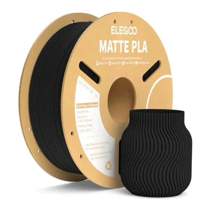 Пластик для 3D-принтера ELEGOO PLA matte 1кг, 1.75мм, black (50.203.0250) (UA)