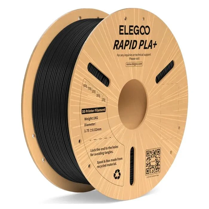 Пластик для 3D-принтера ELEGOO Rapid PLA Plus 1кг, 1.75мм, чорний (50.203.0114) (UA)