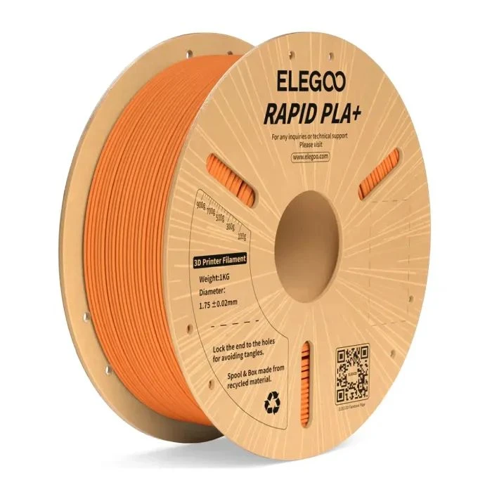 Пластик для 3D-принтера ELEGOO Rapid PLA Plus 1кг, 1.75мм, оранжевий (50.203.0120) (UA)