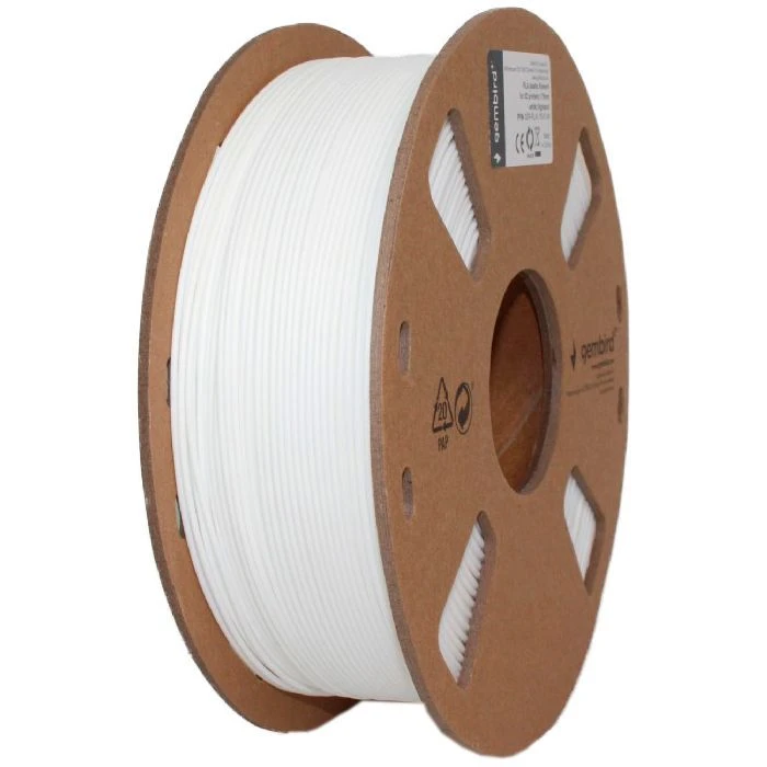 Пластик для 3D-принтера Gembird PLA, 1.75 мм, 1кг, white (3DP-PLA1.75-01-W) (UA)