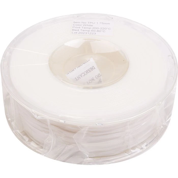 Пластик для 3D-принтера PowerPlant TPU, 1.75 мм, 1kg, white (PT813001) (UA)