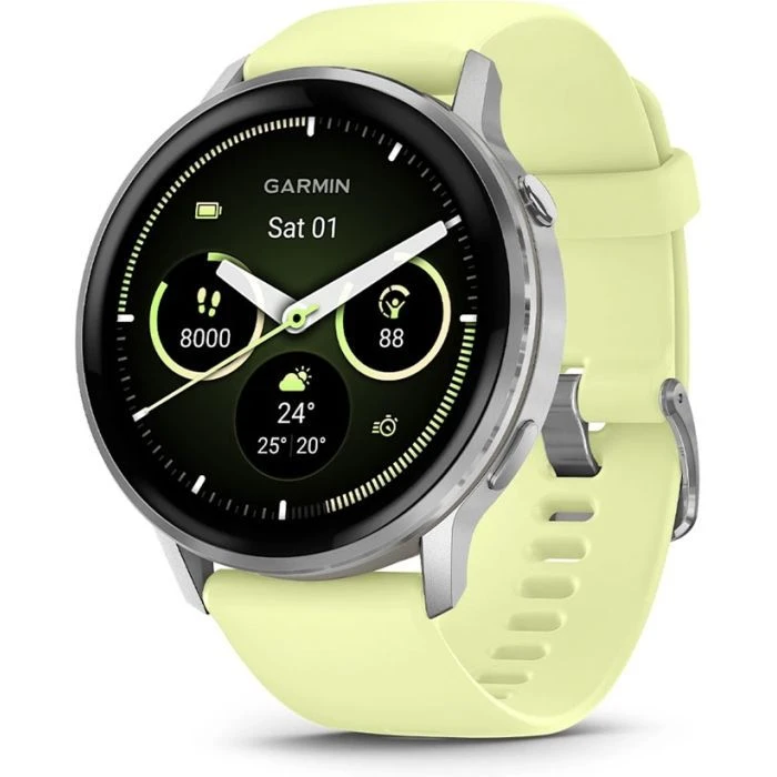 Смарт-годинники Garmin Venu 4 (45mm), Сірий з Сріблом + Цитрон, GPS (010-03014-02) (UA)