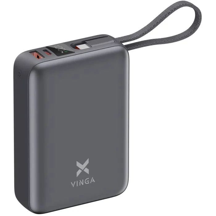 Мобільна батарея Vinga 20000 mAh 45W Display Cable (VPBB2045C) (UA)